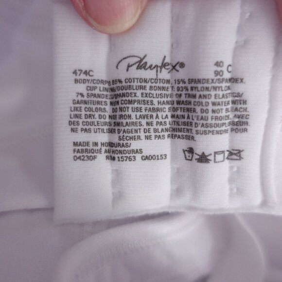 Playtex 18 Hour Ultimate Shoulder Comfort Wireless Bra White Size 44DDD 4693 - Picture 4 of 6